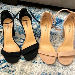 Two Pairs of Just Fab Heels for the price of one. Size 6.5.